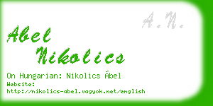 abel nikolics business card